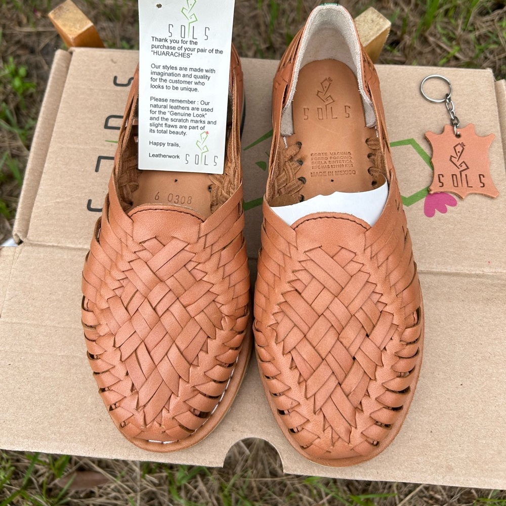 SOLS genuine leather Huarache sandals BRAND NEW NEVER WORN